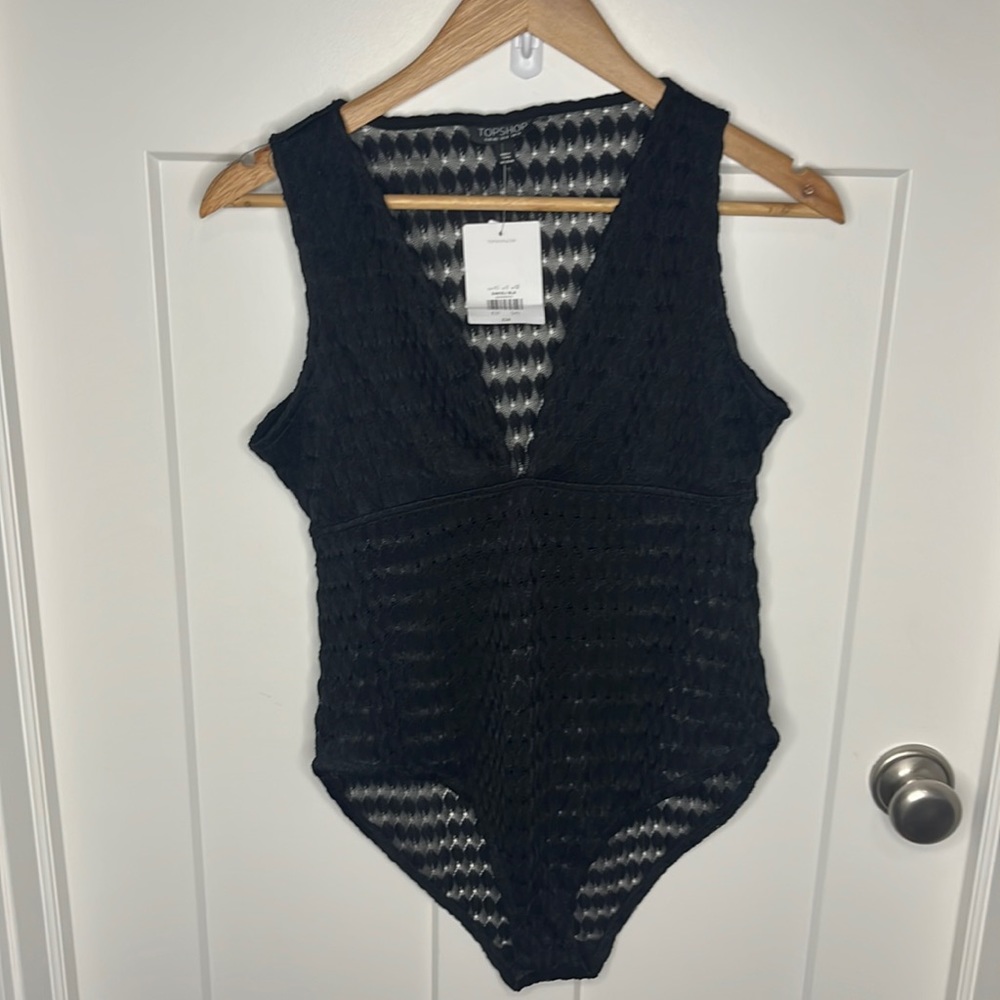NWT top shop lace bodysuit size 8